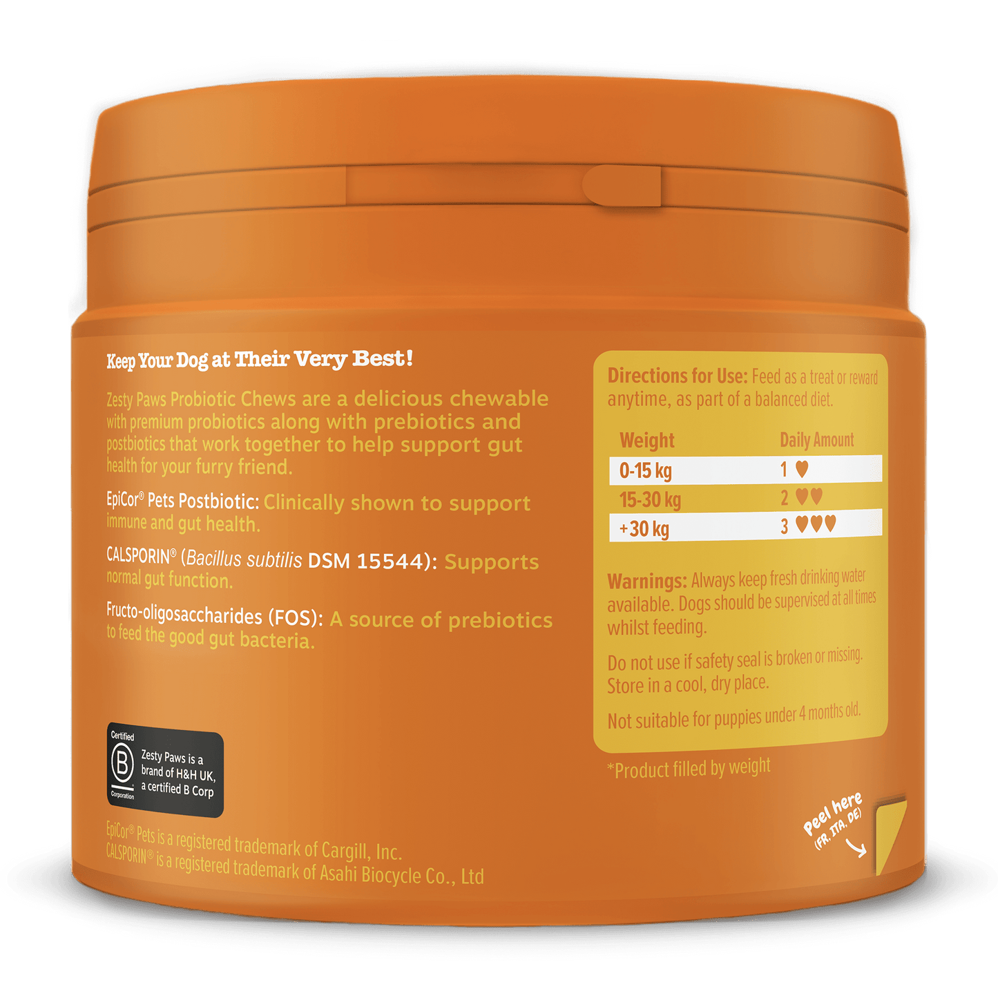 Zesty Paws Probiotic Chews - Pumpkin - 90 Chews
