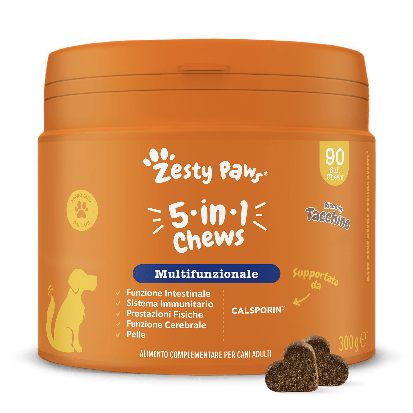 Zesty Paws 5-in-1 Chews - Turkey - 90 Chews