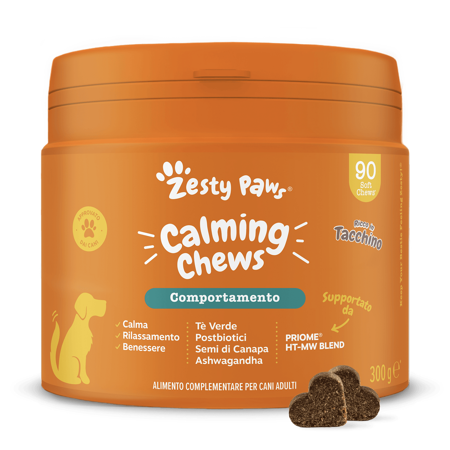 Zesty Paws Calming Chews - Turkey - 90 Chews