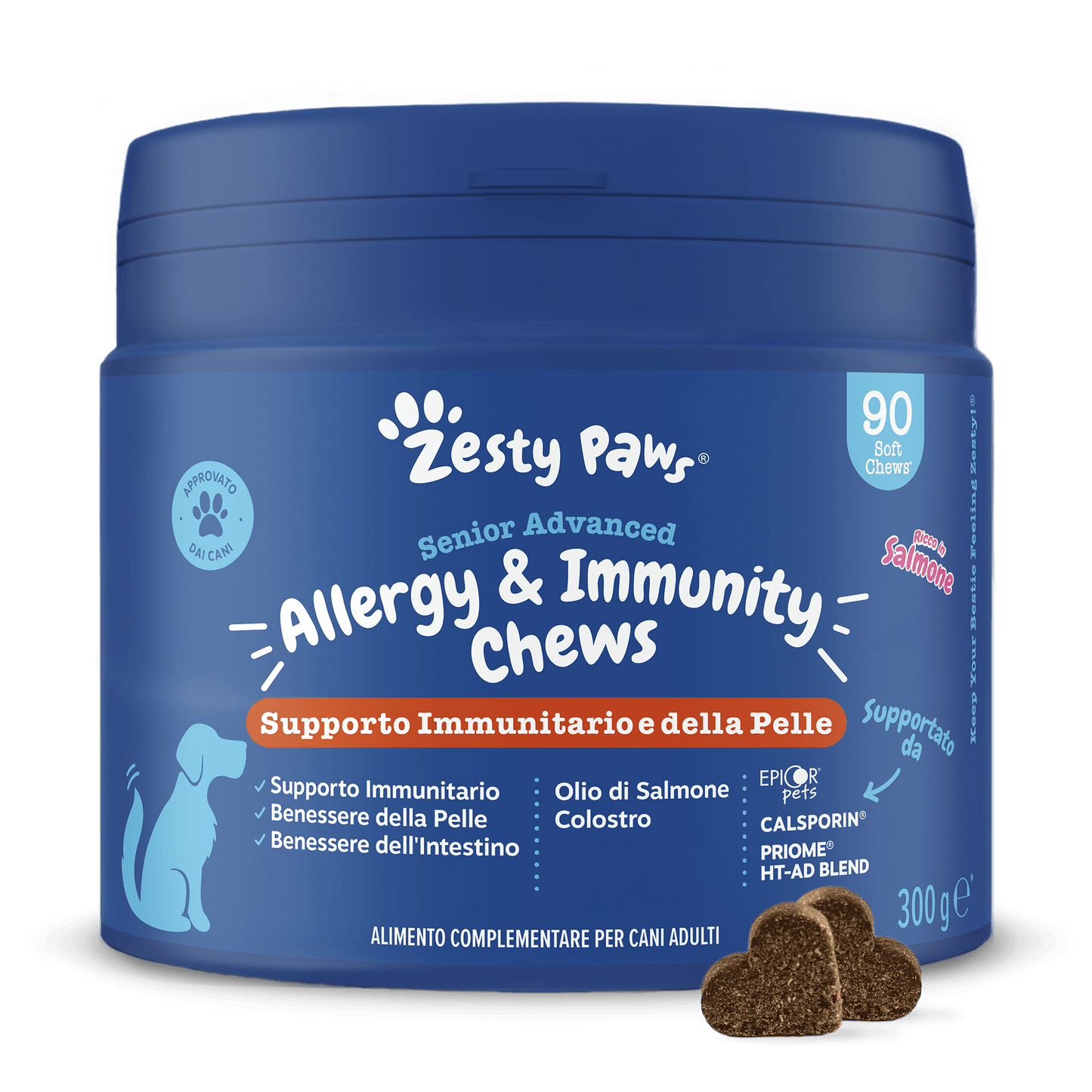 Zesty Paws Senior Advanced Allergy & Immunity Chews - Salmon - 90 Chews